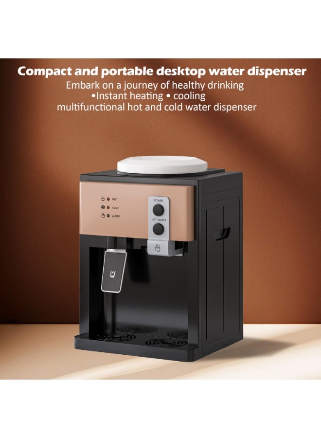 Amoyls Compact & Portable Desktop Water Dispenser with Instant Heating & Cooling – Multi-Function Hot/Cold Dispenser for Office, Kitchen, Living Room, Supports 4.5L to 18.9L Bottles, Quiet & Healthy Design - Image 4